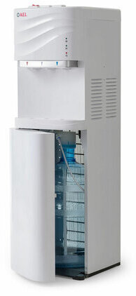 Кулер для воды AEL LC-AEL-840а, напольный, НАГРЕВ/ОХЛАЖДЕНИЕ КОМПРЕССОРНОЕ, 3 крана, белый, 00226