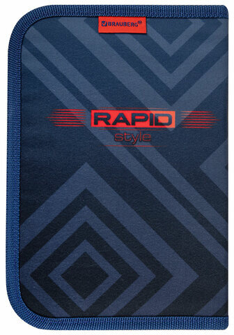 Пенал BRAUBERG, 1 отделение, полиэстер, 21х14 см, "Rapid style", 270711