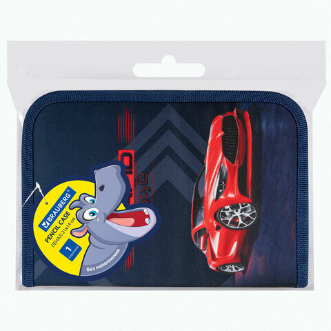 Пенал BRAUBERG, 1 отделение, полиэстер, 21х14 см, "Rapid style", 270711