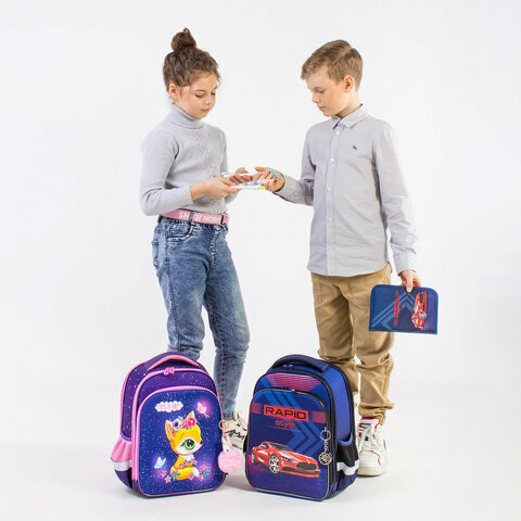 Пенал BRAUBERG, 1 отделение, полиэстер, 21х14 см, "Rapid style", 270711