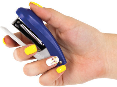 Степлер №10 BRAUBERG "Original", до 12 листов, с антистеплером, синий, 222530