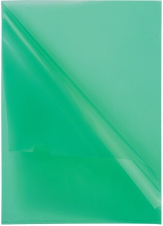 Папка-уголок BRAUBERG, зеленая, 0,10 мм, 223965
