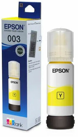 Чернила EPSON 003 (C13T00V498) для СНПЧ EPSON L3210/L3216/L3218, желтые, ОРИГИНАЛЬНЫЕ