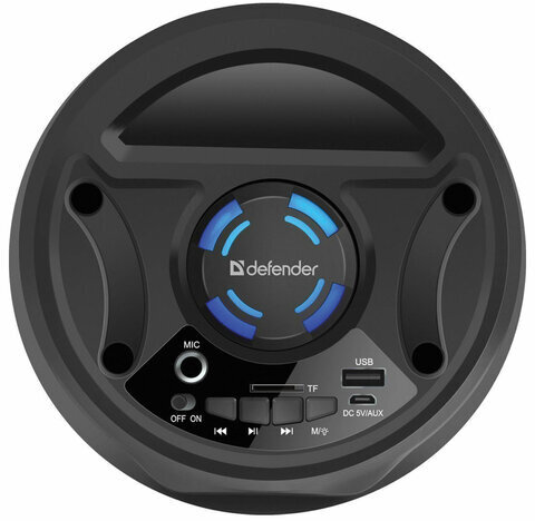 Колонка портативная DEFENDER G70, 2.0, 12 Вт, Bluetooth, FM-тюнер, microSD, чёрная, 65171