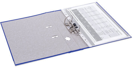 Папка-регистратор, покрытие пластик, 50 мм, ПРОЧНАЯ, с уголком, BRAUBERG, синяя, 226590