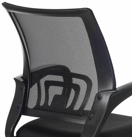 Кресло BRABIX "Fly MG-396", с подлокотниками, сетка, хром, черное, 532086