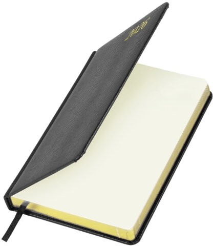 Ежедневник датированный 2026 А5 138x213 мм, BRAUBERG "Iguana", под кожу, черный, 117054