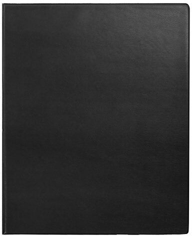 Папка на 2 кольцах BRAUBERG, картон/ПВХ, 35 мм, черная, до 180 листов (удвоенный срок службы), 228377