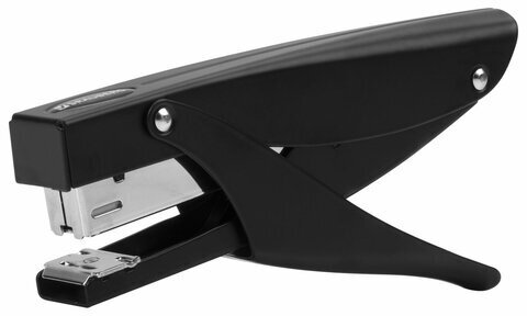 Степлер-плаер BRAUBERG "Extra Easy Press", №24/6, до 30 листов, металлический корпус, черный, 228569
