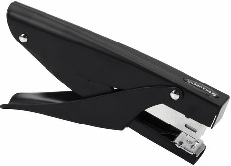 Степлер-плаер BRAUBERG "Extra Easy Press", №24/6, до 30 листов, металлический корпус, черный, 228569