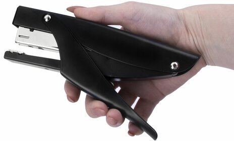 Степлер-плаер BRAUBERG "Extra Easy Press", №24/6, до 30 листов, металлический корпус, черный, 228569