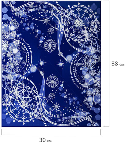 Украшение для окон и стекла ЗОЛОТАЯ СКАЗКА "Зимние узоры 2", 30х38 см, ПВХ, 591244
