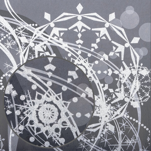 Украшение для окон и стекла ЗОЛОТАЯ СКАЗКА "Зимние узоры 2", 30х38 см, ПВХ, 591244