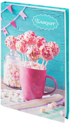 Блокнот А5 (135х206 мм), 80 л., твердый, клетка, STAFF, &quot;Сладости&quot;, 111599