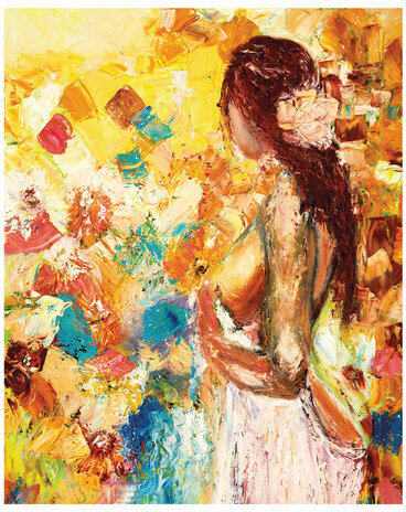 Картина по номерам 40х50 см, ОСТРОВ СОКРОВИЩ "Женственность", на подрамнике, акрил, кисти, 663336