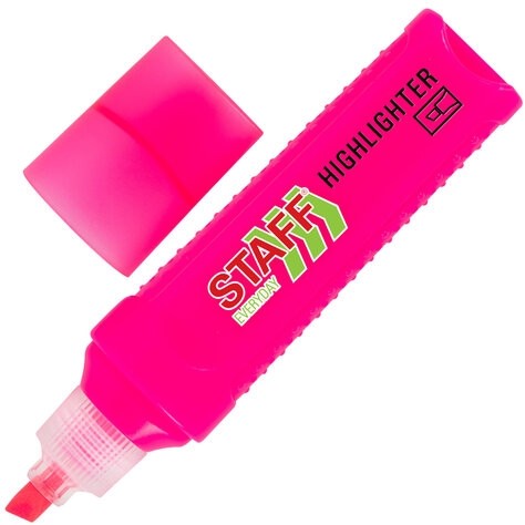 Набор текстовыделителей 4 НЕОНОВЫХ ЦВЕТА, STAFF "EVERYDAY HL-707", линия 1-5 мм, скошенный наконечник, 152548