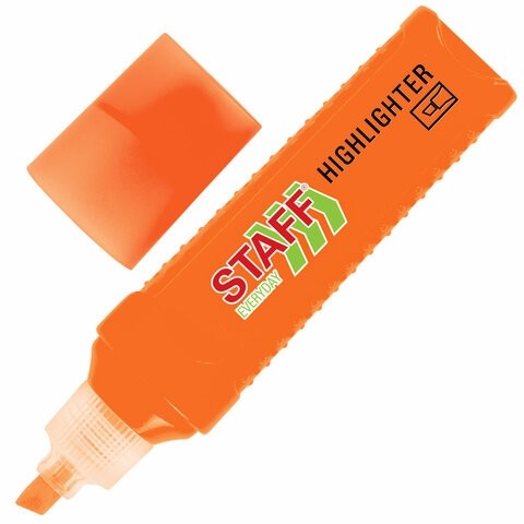 Набор текстовыделителей 4 НЕОНОВЫХ ЦВЕТА, STAFF "EVERYDAY HL-707", линия 1-5 мм, скошенный наконечник, 152548