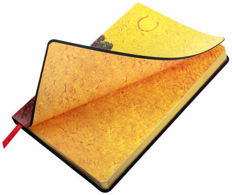 Ежедневник недатированный А5 (138х213 мм), BRAUBERG VISTA, под кожу, гибкий, 136 л., "Van Gogh", 111987