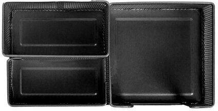 Подставка-органайзер BRAUBERG "Germanium", металлическая, 3 секции, 102х186х95 мм, черная, 231986