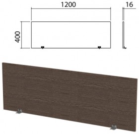 Экран-перегородка &quot;Канц&quot; 1200х16х400 мм, цвет венге (КОМПЛЕКТ С ФУРНИТУРОЙ)