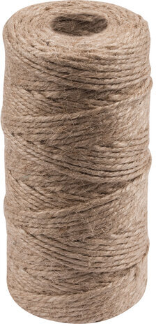 Шпагат джутовый упаковочный полированный, длина 500 м, диаметр 1,5 мм, 1200 текс, BRAUBERG, 605008