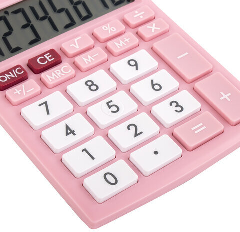 Калькулятор настольный BRAUBERG ULTRA PASTEL-08-PK, КОМПАКТНЫЙ (154x115 мм), 8 разрядов, двойное питание, РОЗОВЫЙ, 250514