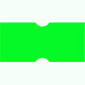 Этикет-лента 21х12 мм, прямоугольная, зеленая, комплект 5 рулонов по 600 шт., BRAUBERG, 123571