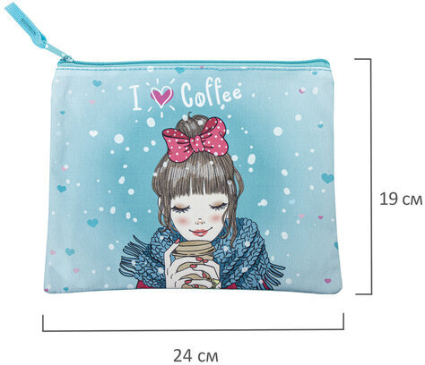 Папка для тетрадей BRAUBERG А5, 1 отделение, полиэстер, на молнии, с ручкой, "Girl", 270973