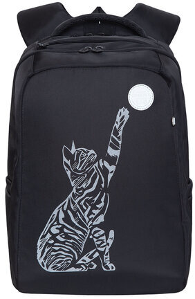 Рюкзак GRIZZLY школьный, анатомическая спинка, 2 отделения, для девочек, "KITTEN", 39х26х17 см, RG-266-3/1