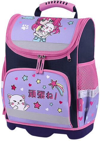 Ранец ЮНЛАНДИЯ WISE, 1 отделение, 3 кармана, устойчивое дно, "Anime hugs", 37x29х15 см, 272074