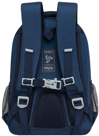 Рюкзак GRIZZLY школьный, анатомическая спинка, 3 отделения, для девочек, EVERY DAY, 40х27х20 см, RG-461-2/2