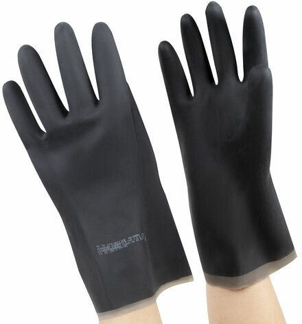 Перчатки резиновые технические кислотощелочестойкие КЩС Тип-1, АЗРИ, размер 3 (большой), К80/Щ50