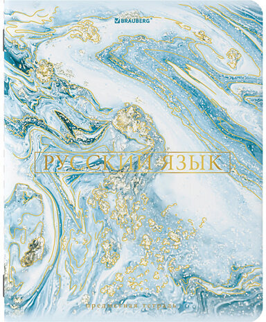 Тетрадь предметная "PASTEL" 48 л., SoftTouch, фольга, РУССКИЙ ЯЗЫК, линия, BRAUBERG, 404318