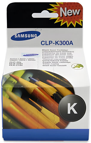 Картридж лазерный SAMSUNG (CLP-K300A) CLP-300 и другие, черный, оригинальный, ресурс 2000 стр.