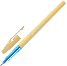 Ручка шариковая STABILO &quot;Liner Pastel&quot;, СИНЯЯ, корпус ванильный, узел 0,7 мм, линия письма 0,3 мм, 808FP1041-5