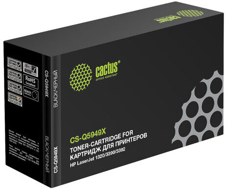 Картридж лазерный CACTUS (CS-Q5949X) для HP LaserJet 1320/3390/3392, ресурс 6000 стр.