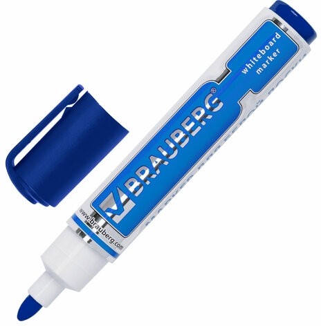 Маркеры стираемые для белой доски НАБОР 4 ЦВЕТА, BRAUBERG "Neo", 5 мм, с клипом, 150491