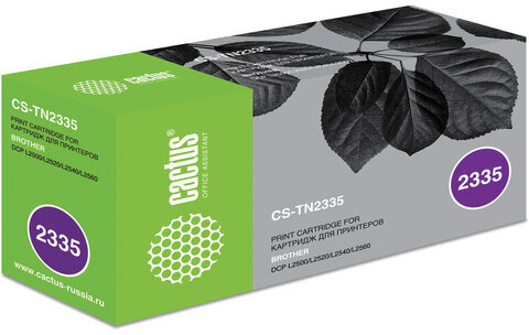 Картридж лазерный CACTUS (CS-TN2335) для BROTHER HL-L2300DR/L2340DWR/DCP-L2500DR, ресурс 1200 стр.