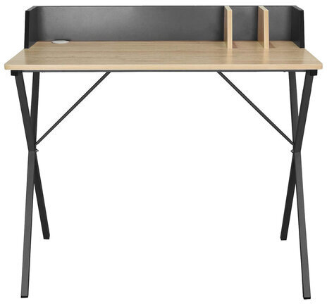 Стол на металлокаркасе BRABIX "LOFT CD-007", 800х500х840 мм, органайзер, комбинированный, 641227