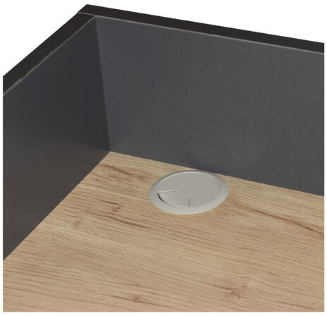 Стол на металлокаркасе BRABIX "LOFT CD-007", 800х500х840 мм, органайзер, комбинированный, 641227