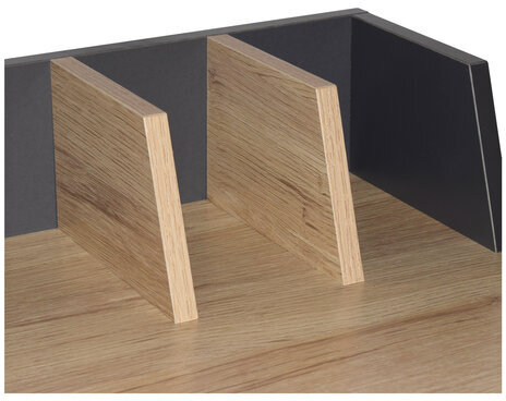 Стол на металлокаркасе BRABIX "LOFT CD-007", 800х500х840 мм, органайзер, комбинированный, 641227