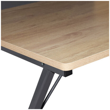 Стол на металлокаркасе BRABIX "LOFT CD-007", 800х500х840 мм, органайзер, комбинированный, 641227