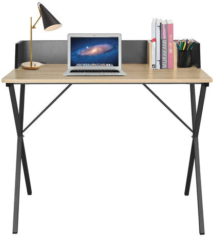 Стол на металлокаркасе BRABIX "LOFT CD-007", 800х500х840 мм, органайзер, комбинированный, 641227