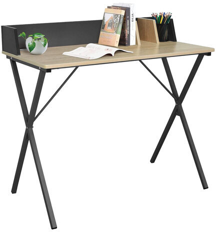 Стол на металлокаркасе BRABIX "LOFT CD-007", 800х500х840 мм, органайзер, комбинированный, 641227