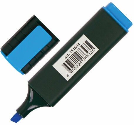 Текстовыделитель BRAUBERG "ORIGINAL", ГОЛУБОЙ, линия 1-5 мм, 151684