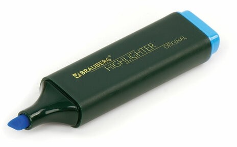 Текстовыделитель BRAUBERG "ORIGINAL", ГОЛУБОЙ, линия 1-5 мм, 151684