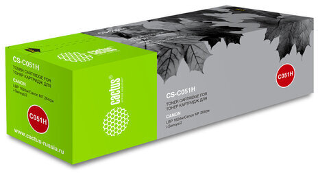 Тонер-картридж CACTUS (CS-C051H) для Canon LBP 162dw/MF 264dw/267dw/269dw, черный, ресурс 4100 страниц