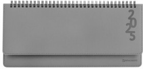 Планинг датированный 2025 305х140 мм BRAUBERG &quot;Up&quot;, под кожу, серый, 115705