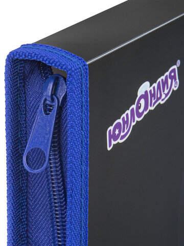 Папка для труда на молнии ЮНЛАНДИЯ А4, 1 отделение, откидная планка, органайзер, "Beware", 272224