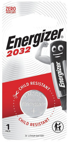 Батарейка ENERGIZER, CR 2032, литиевая, 1 шт., в блистере, E301021301